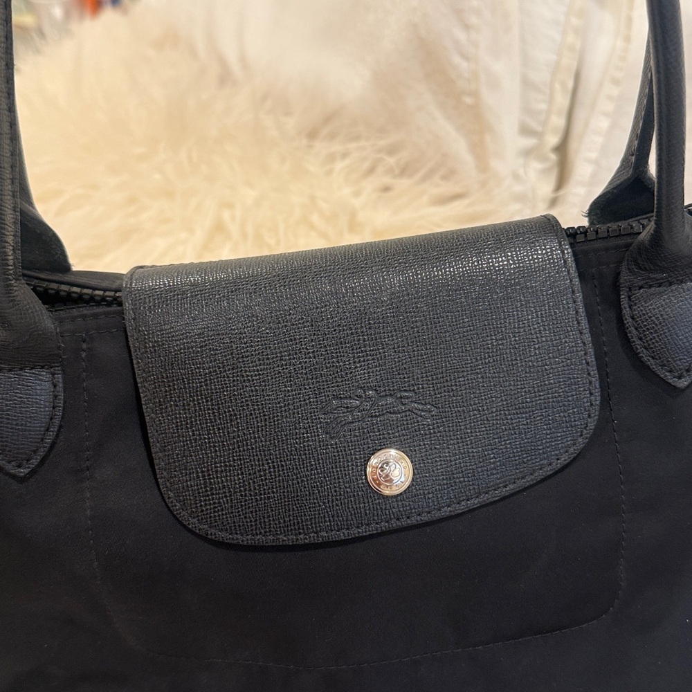 Elegant Black Tote Bag long champ - Picture 4 of 6